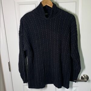 Vintage 90’s GAP black cable knit turtleneck sweater size small